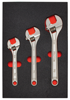 Proto® Foamed 3 Piece Adjustable Wrench Set -Satin - Apex Tool & Supply