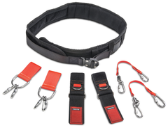 Proto® Tethering Large Comfort Belt Set with (2) Belt Adapter (JBELTAD2) and D-Ring Wrist Strap System (2) JWS-DR and (2) JLANWR6LB - Apex Tool & Supply