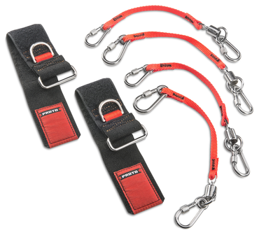 Proto® Tethering D-Ring Wrist Strap System with (2) JWS-DR and (4) JLANWR6LB - Apex Tool & Supply