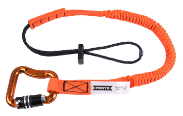 Proto® Elastic Lanyard With Triple Lock Carabiner - 15 lb. - Apex Tool & Supply