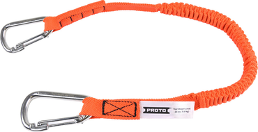 Proto® Elastic Lanyard With 2 Stainless Steel Carabiners - 15 lb. - Apex Tool & Supply