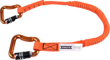 Proto® Elastic Lanyard With 2 Triple Lock Carabiners - 20 lb. - Apex Tool & Supply