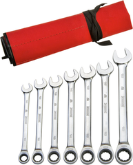 Proto® 7 Piece Full Polish Metric Ratcheting Wrench Set - 12 Point - Apex Tool & Supply