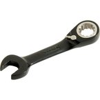 Proto® Black Chrome Combination Stubby Reversible Ratcheting Wrench 9/16" - Spline - Apex Tool & Supply
