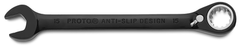 Proto® Black Chrome Combination Reversible Ratcheting Wrench 15 mm - Spline - Apex Tool & Supply