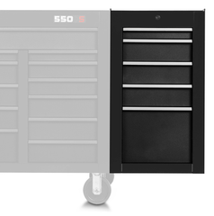 Proto® 550S Side Cabinet - 5 Drawer, Dual Black - Apex Tool & Supply