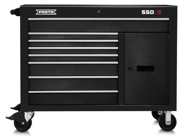 Proto® 550S 50" Workstation - 8 Drawer & 2 Shelves, Dual Black - Apex Tool & Supply