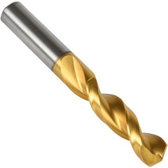 #38 Precision Twist Drill HSS TiN QC 135 Stub Drill Short ANSI Series QC41G E-code # QC41GN38 - Apex Tool & Supply
