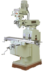 Electronic Variable Speed Vertical Mill - CAT40 Spindle - 10 x 50'' Table Size - 5HP - 3PH - 220V Motor - Apex Tool & Supply