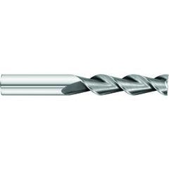 3/4 x 3/4 x 3-1/4 x 6 OAL Square 2 Flute Carbide End Mill for Aluminum - Round Shank- Uncoated - Apex Tool & Supply