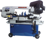 Horizontal/Vertical Bandsaw - #UC180AJ; 7 x 12'' Capacity; 1HP, 1PH, 110/220V Motor - Apex Tool & Supply