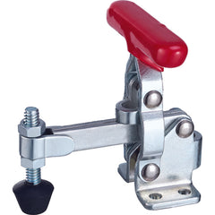 200 lbs Solid Bar Flanged Base Vertical T-Handle Hold-Down Clamp - Apex Tool & Supply