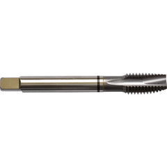 M3.5x0.6 D4 3 Flute Spiral Pointed Plug Black Ring Tap-TICN - Apex Tool & Supply