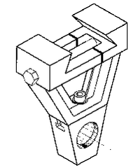 Right Angle Arbor Support for Vertical Milling Machine - Model #HR-OUT-BR-50 - Apex Tool & Supply