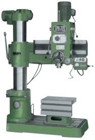 Radial Drill Press - #TPR720A - 29-1/2'' Swing; 2HP, 3PH, 220V Motor - Apex Tool & Supply