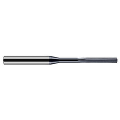 Miniature Reamers - 0.0750″ Reamer Diameter × 0.5620″ (9/16″) Margin Length Carbide Reamer, 4 Flutes, AlTiN Coated - Exact Industrial Supply