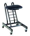 9" - 18" Ergonomic Worker Seat  - Portable on swivel casters - Apex Tool & Supply