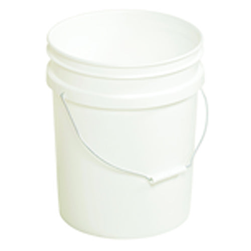 Plastic Pail - Model PAIL54PWS - White - Can be used with liquids up to 190°F - Apex Tool & Supply