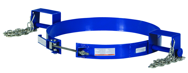 Blue Tilting Drum Ring - 55 Gallon - 1200 Lifting Capacity - Apex Tool & Supply