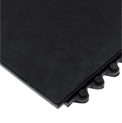 24 / Seven Floor Mat - 3' x 3' x 5/8" Thick (Black Solid All Purpose) - Apex Tool & Supply