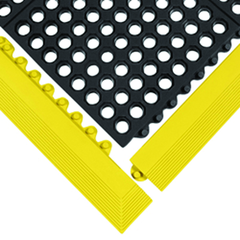 24/Seven NBR Edging Female Yellow Work Mat - Apex Tool & Supply