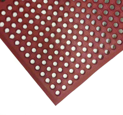3' x 5' x 1/2" Thick Drainage MatÂ - Red - Apex Tool & Supply
