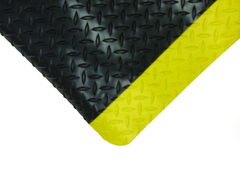 4' x 75' x 15/16" Thick Diamond Comfort Mat - Yellow/Black - Apex Tool & Supply