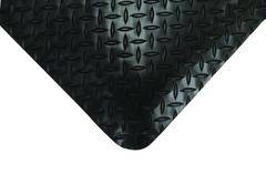 4' x 75' x 15/16" Thick Diamond Comfort Mat - Black - Apex Tool & Supply