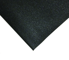 3' x 3' x 3/8" Thick Soft Comfort Mat - Black Pebble Emboss - Apex Tool & Supply