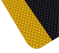 3' x 5' x 11/16" Thick Traction Anti Fatigue Mat - Yellow/Black - Apex Tool & Supply