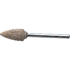 1/8″ × 1 1/2″ Shank-3/8″ × 3/8″ - B52 - Cotton Reinforced Aluminum Oxide Mounted Point - Apex Tool & Supply