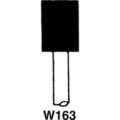 1/8″ × 3/8″ - W145 - Fine Resin Bonded Rubber Mounted Wheel - Apex Tool & Supply