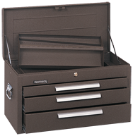 263 3-Drawer Mechanic's Chest - Model No.263B Brown 14.75H x 12-1/8D x 26.13''W - Apex Tool & Supply