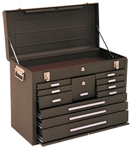 Journeyman 11-Drawer Chest - Model No.3611B Brown 18-7/8H x 12-1/8D x 26.75''W - Apex Tool & Supply