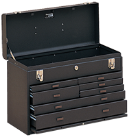 7-Drawer Apprentice Machinists' Chest - Model No.520B Brown 13.63H x 8.5D x 20.13''W - Apex Tool & Supply