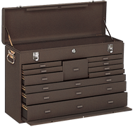 11-Drawer Journeyman Chest - Model No.52611B Brown 18H x 8.5D x 26.75''W - Apex Tool & Supply