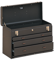 3-Drawer Apprentice Machinists' Chest - Model No.620 Brown 13.63H x 8.5D x 20.13''W - Apex Tool & Supply