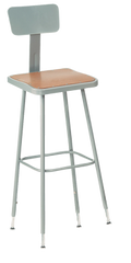 19 - 27" Adjustable Stool With Backrest - Apex Tool & Supply