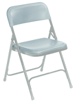 Plastic Folding Chair - Plastic Seat/Back Steel Frame - Grey - Apex Tool & Supply