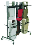 Double Tier Storage Rack Dolly Chairs-9-gauge Steel Frame - Apex Tool & Supply