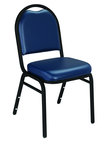 Dome Stack Chair - 7/8" Square-Tube 18-Gauge Steel Frame, 5/8" Underseat H-braces - Apex Tool & Supply