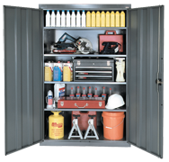 46 x 24 x 72" (Light Gray) - Combination Storage Cabinet with Doors - Apex Tool & Supply