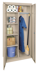 46 x 24 x 72" (Charcoal) - Combination Storage Cabinet with Doors - Apex Tool & Supply