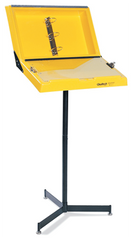 Yellow Information Workstand With Drop Pocket - Apex Tool & Supply