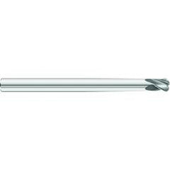 3/8 x 3/8 x 3/8 x 4 OAL .094 C/R 4 Flute Necked Carbide End Mill - Round Shank-TiAlN Coated - Apex Tool & Supply