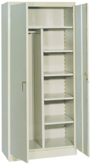 36 x 24 x 78'' (Dove Gray or Putty) - Combo Wardrobe/Storage Cabinet - Apex Tool & Supply