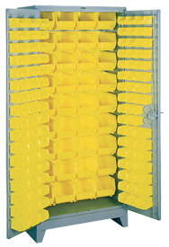 36 x 21 x 82'' (136 Bins Included) - Bin Storage Cabinet - Apex Tool & Supply