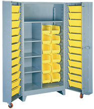 38 x 28 x 76'' (36 Bins Included) - Bin Storage Cabinet - Apex Tool & Supply