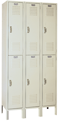 12 x 15 x 72'' (6 Openings) - 3 Wide Double Tier Locker - Apex Tool & Supply