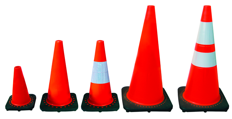 28" Orange Safety Cone with Reflective Bar - Apex Tool & Supply